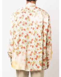 Chemise à manches longues à fleurs rose Marni