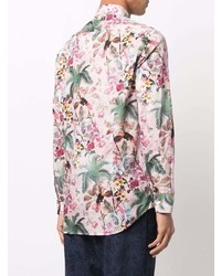 Chemise à manches longues à fleurs rose Etro