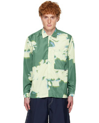Chemise à manches longues à fleurs verte Sunnei