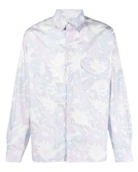 Chemise à manches longues à fleurs violet clair Jacquemus