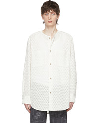 Chemise à manches longues à motif zigzag blanche Andersson Bell