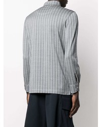 Chemise à manches longues à motif zigzag grise Missoni