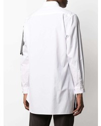 Chemise à manches longues à patchwork blanche Yohji Yamamoto