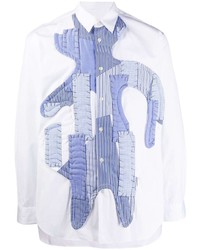 Chemise à manches longues à patchwork blanche Comme Des Garcons SHIRT