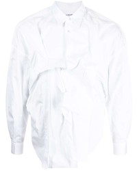 Chemise à manches longues à patchwork blanche Comme Des Garcons SHIRT