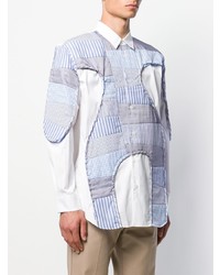 Chemise à manches longues à patchwork blanche Comme Des Garcons SHIRT