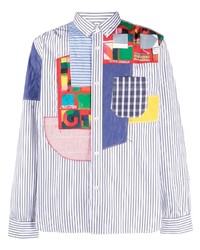 Chemise à manches longues à patchwork blanche Junya Watanabe