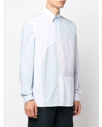 Chemise à manches longues à patchwork bleu clair JW Anderson