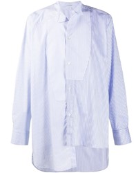 Chemise à manches longues à patchwork bleu clair Loewe