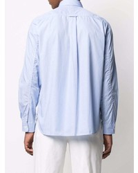 Chemise à manches longues à patchwork bleu clair Junya Watanabe MAN