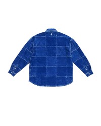 Chemise à manches longues à patchwork bleue Marcelo Burlon County of Milan