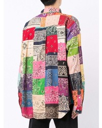 Chemise à manches longues à patchwork multicolore Readymade