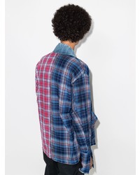 Chemise à manches longues à patchwork multicolore Greg Lauren