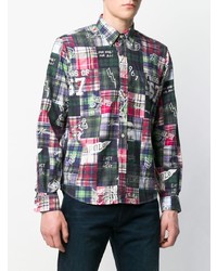 Chemise à manches longues à patchwork multicolore Ralph Lauren