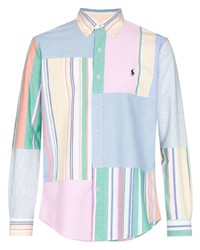 Chemise à manches longues à patchwork multicolore Polo Ralph Lauren