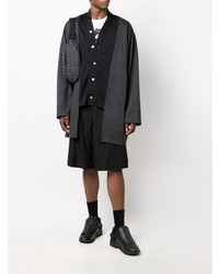 Chemise à manches longues à patchwork noire Comme des Garcons