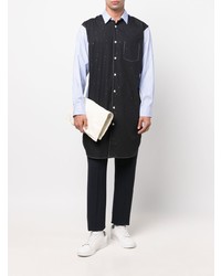 Chemise à manches longues à patchwork noire Comme Des Garcons SHIRT