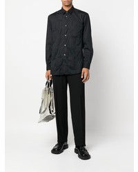 Chemise à manches longues à patchwork noire Comme Des Garcons SHIRT