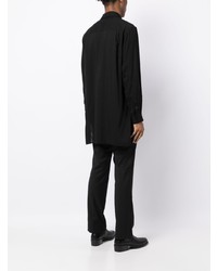 Chemise à manches longues à patchwork noire Yohji Yamamoto