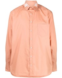 Chemise à manches longues à patchwork orange Kolor