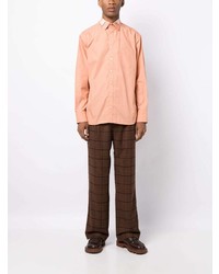 Chemise à manches longues à patchwork orange Kolor