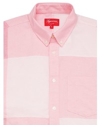 Chemise à manches longues à patchwork rose Supreme