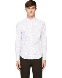 Chemise à manches longues á pois blanche Band Of Outsiders