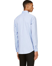 Chemise à manches longues á pois bleu clair DSquared