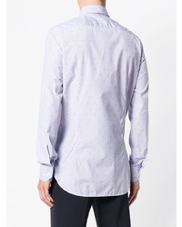 Chemise à manches longues á pois bleu clair Etro