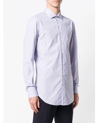 Chemise à manches longues á pois bleu clair Etro