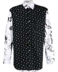 Chemise à manches longues á pois noire Comme Des Garcons SHIRT