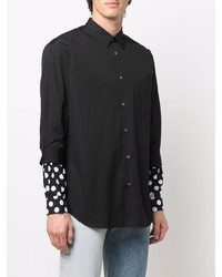 Chemise à manches longues á pois noire Comme Des Garcons SHIRT