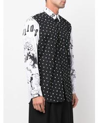 Chemise à manches longues á pois noire Comme Des Garcons SHIRT