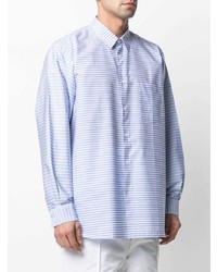 Chemise à manches longues à rayures horizontales bleu clair Comme Des Garcons SHIRT