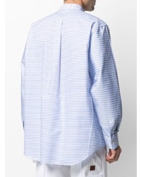 Chemise à manches longues à rayures horizontales bleu clair Comme Des Garcons SHIRT