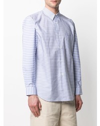 Chemise à manches longues à rayures horizontales bleu clair Comme Des Garcons SHIRT