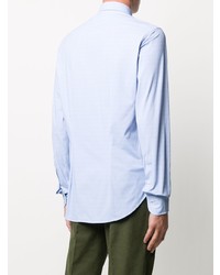 Chemise à manches longues à rayures horizontales bleu clair Orian