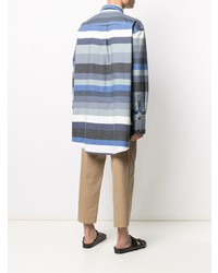 Chemise à manches longues à rayures horizontales bleue JW Anderson