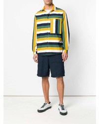 Chemise à manches longues à rayures horizontales multicolore Sunnei