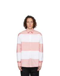 Chemise à manches longues à rayures horizontales rose JW Anderson