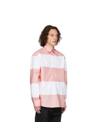 Chemise à manches longues à rayures horizontales rose JW Anderson