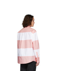 Chemise à manches longues à rayures horizontales rose JW Anderson