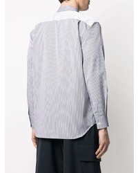 Chemise à manches longues à rayures verticales blanc et bleu marine Comme Des Garcons SHIRT