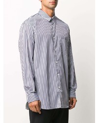 Chemise à manches longues à rayures verticales blanc et bleu marine Comme Des Garcons SHIRT