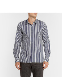 Chemise à manches longues à rayures verticales blanc et bleu marine TOMORROWLAND