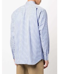 Chemise à manches longues à rayures verticales blanc et bleu Comme Des Garcons SHIRT