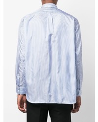 Chemise à manches longues à rayures verticales blanc et bleu Comme Des Garcons SHIRT