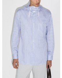 Chemise à manches longues à rayures verticales blanc et bleu Comme Des Garcons SHIRT