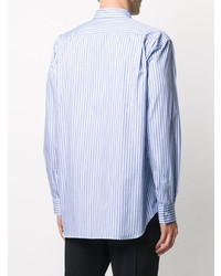 Chemise à manches longues à rayures verticales blanc et bleu Comme Des Garcons SHIRT