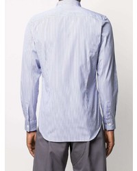 Chemise à manches longues à rayures verticales blanc et bleu Comme Des Garcons SHIRT